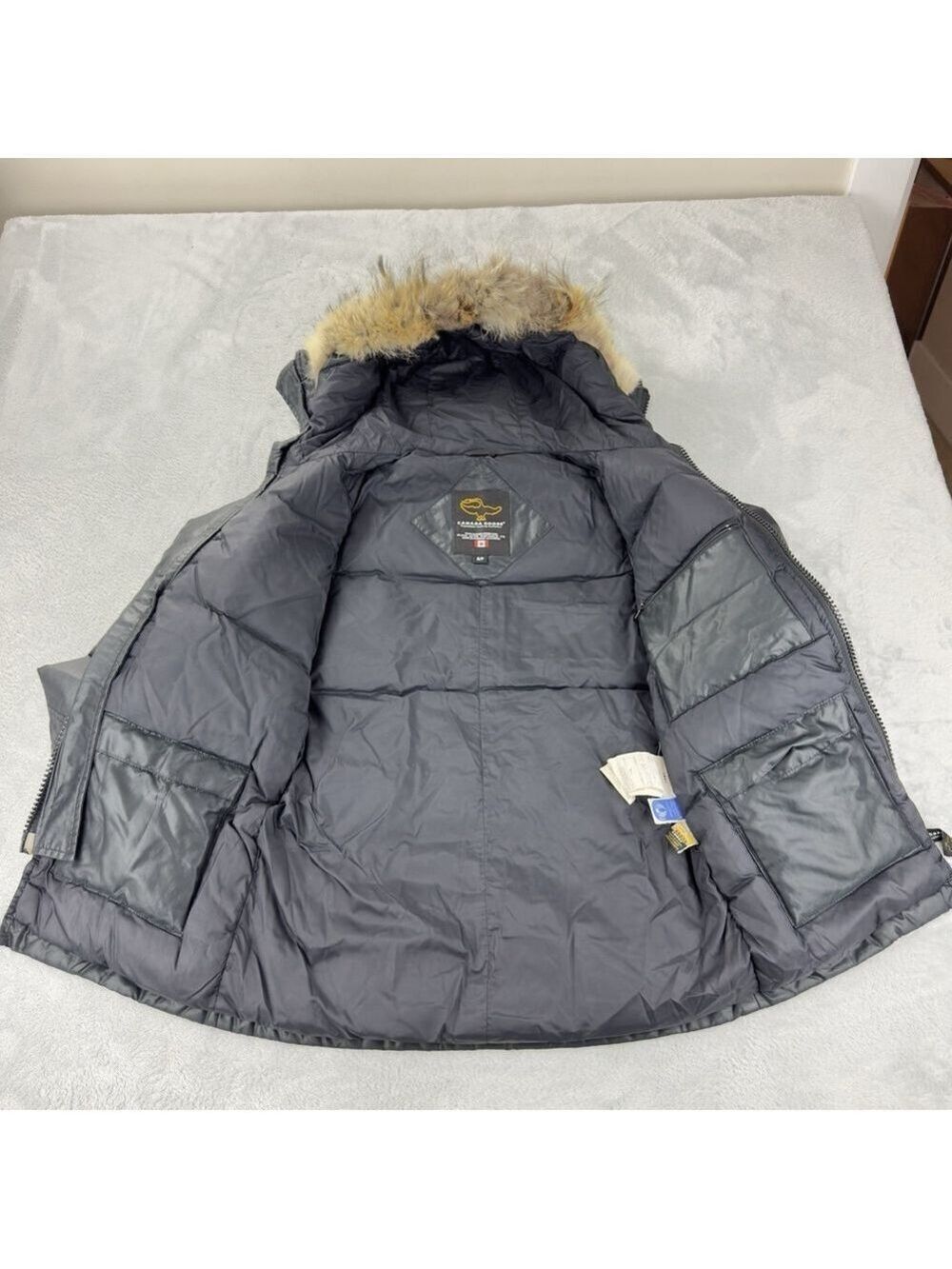 Vintage Canada Goose Women's Sz S Down Black Parka Jacket 3425JL Made In Canada - Picture 3 of 15